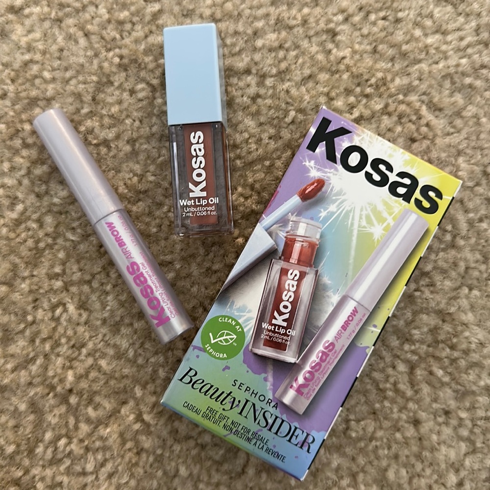Kosas lip oil and airbrow